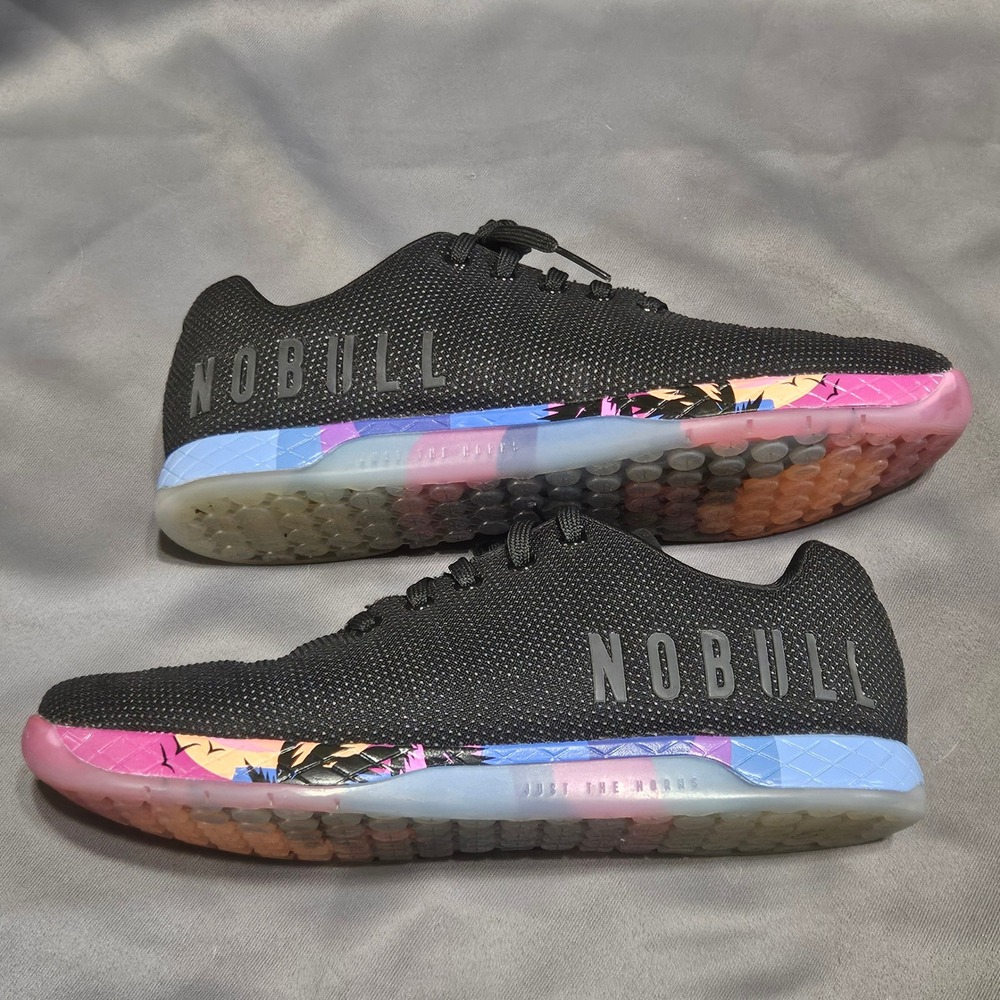 NOBULL Trainer Black Sunset Palm Tree SuperFabric Mens 11.5 Womens 13 Training - Picture 9 of 9